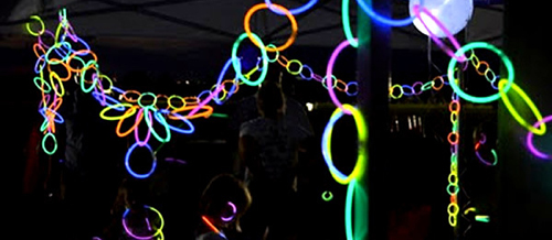 Pulseras fluorescentes para decoración y juegos luminosos